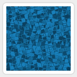 Grid Square Mosaic Pattern (Blue) Sticker